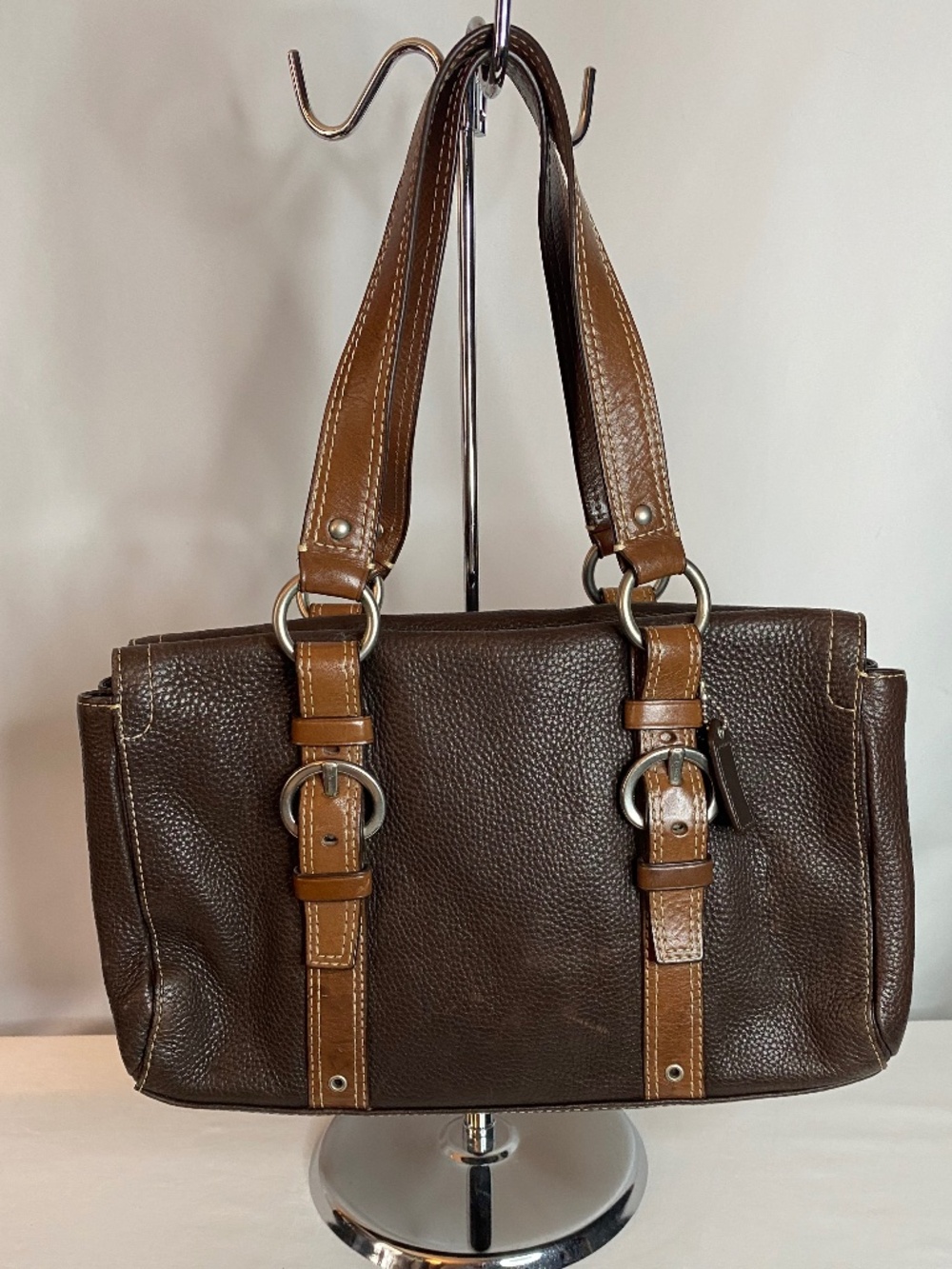 Vintage Brown Leather Coach Satchel